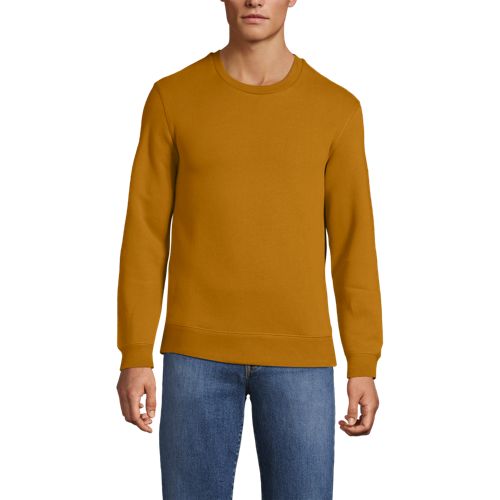  Lands' End Rundhals-sweatshirt Serious Sweats, Herren, Größe:44-46 Regular, Gelb, Baumwoll-mischung/polyester-mischung, By Lands' End 