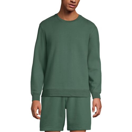  Lands' End Rundhals-sweatshirt Serious Sweats, Herren, Größe:44-46 Regular, Grün, Baumwoll-mischung/polyester-mischung, By Lands' End 
