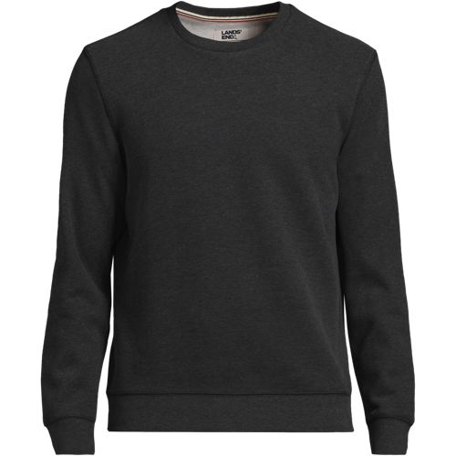 Serious Sweats Sweatshirt, Men, size: S, regular, Black, Cotton-blend/Poly-blend, by Lands' End
