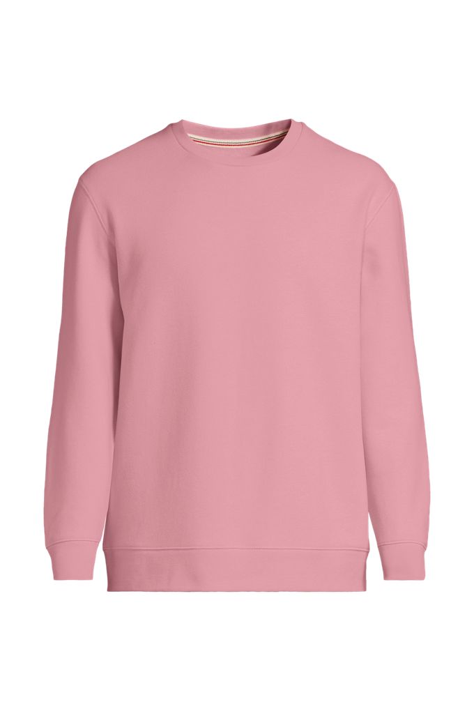 Men's Long Sleeve Serious Sweats Crew Sweatshirt - Lands' End - Red - S