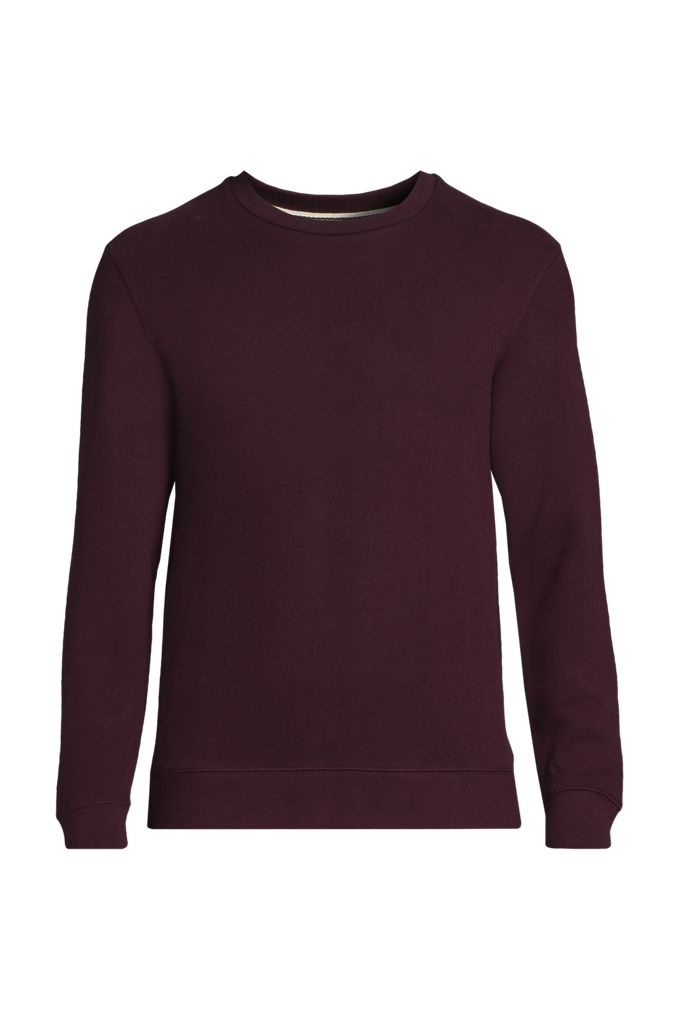 Men's Long Sleeve Serious Sweats Crew Sweatshirt - Lands' End - Red - S