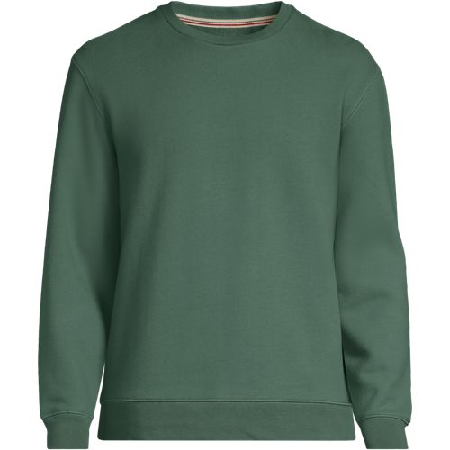 Serious Sweats Sweatshirt, Men, size: M, regular, Green, Cotton-blend/Poly-blend, by Lands' End