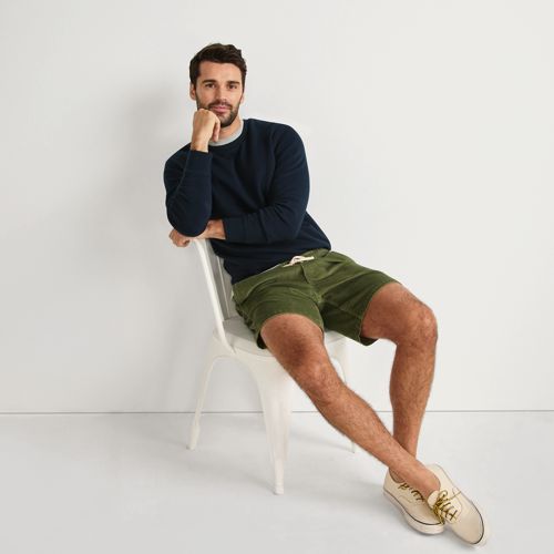  Lands' End Rundhals-sweatshirt Serious Sweats, Herren, Größe:44-46 Regular, Blau, Baumwoll-mischung/polyester-mischung, By Lands' End 