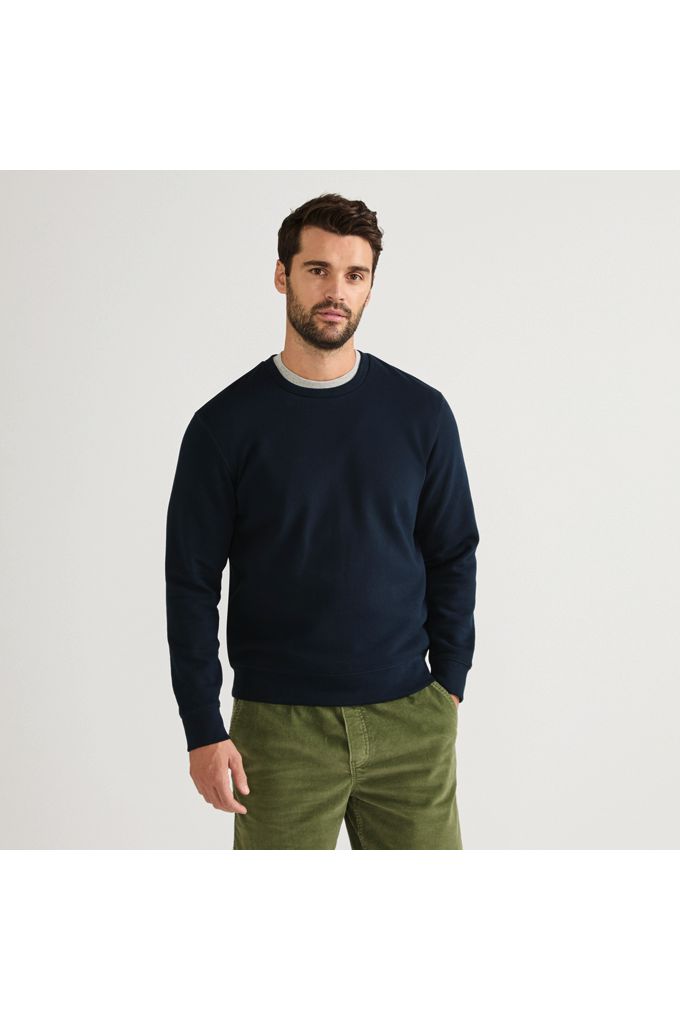 Men's Tall Long Sleeve Serious Sweats Crew Sweatshirt - Lands' End - Blue - XXL