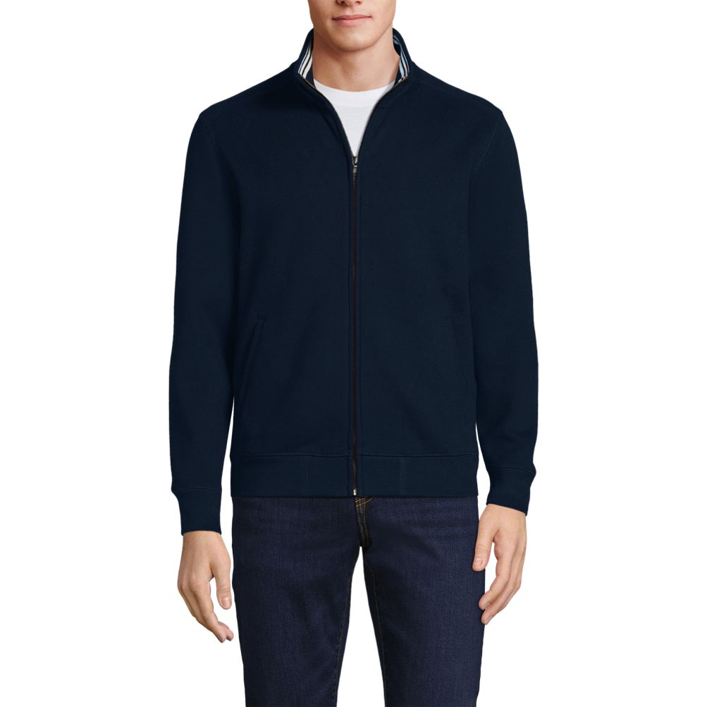 Men's Long Sleeve Serious Sweats Mock Full Zip | Lands' End