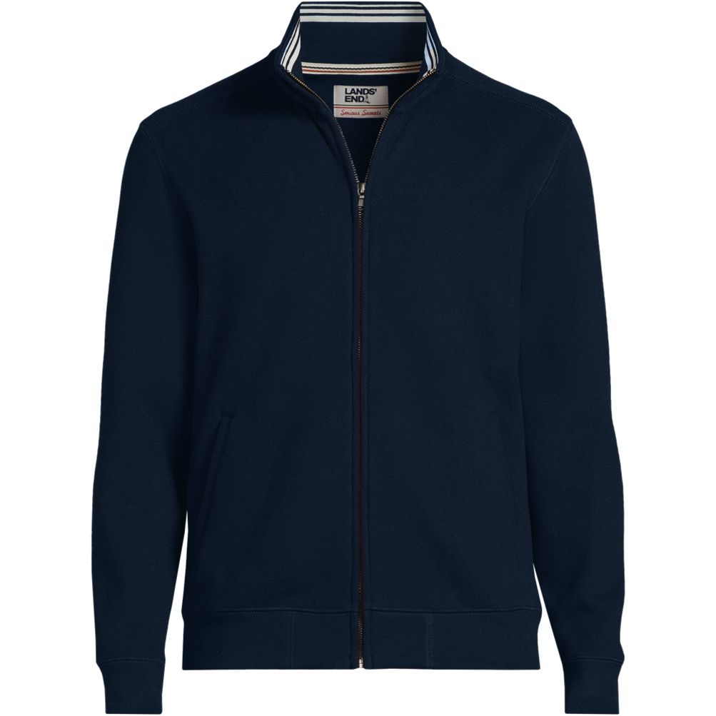 Men's Long Sleeve Serious Sweats Mock Full Zip | Lands' End