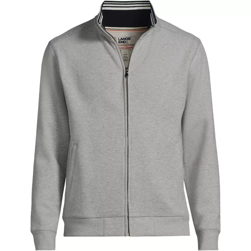 Men's Long Sleeve Serious Sweats Mock Full Zip, Front