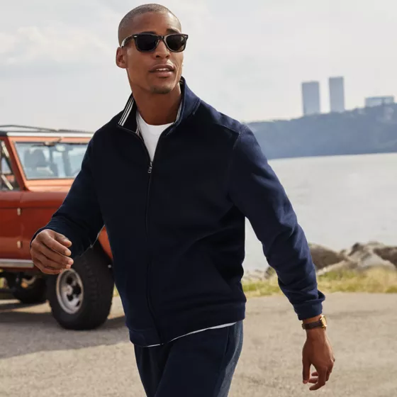 Men's Long Sleeve Serious Sweats Mock Full Zip - primary
