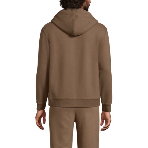  Lands' End Serious Sweats Kapuzenjacke, Herren, Größe:44-46 Regular, Braun, Baumwoll-mischung/polyester-mischung, By Lands' End 