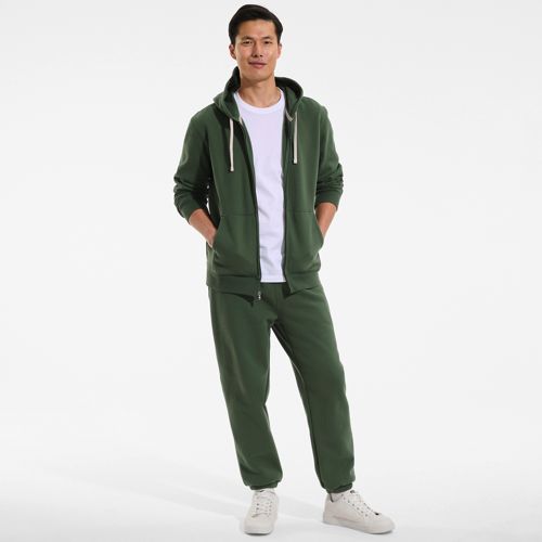  Lands' End Serious Sweats Kapuzenjacke, Herren, Größe:44-46 Regular, Grün, Baumwoll-mischung/polyester-mischung, By Lands' End 