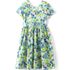Girls Short Sleeve Gathered Waist Jersey Dress, Back