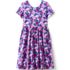 Girls Short Sleeve Gathered Waist Jersey Dress, Back