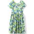 Girls Short Sleeve Gathered Waist Jersey Dress, Front