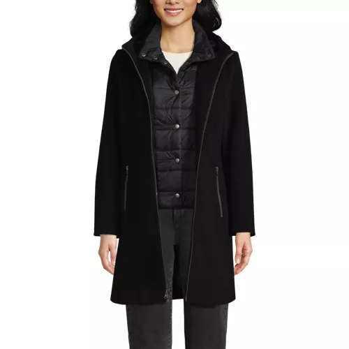 Women's Wool Coat with Removable Dickey, alternative image
