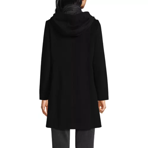 Women's Wool Coat with Removable Dickey, Back