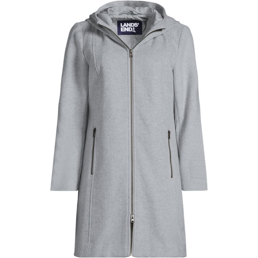 Women's Wool Coat with Removable Dickey | Lands' End