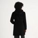 Women's Wool Coat with Removable Dickey, Back