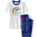 Kids Short Sleeve Top and Jogger Bottom Pajama Set, Front