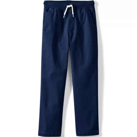 Boys Stretch Soft Rib Waist Iron Knee Pull On Pants - primary