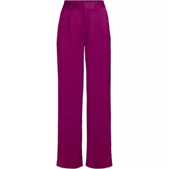 Women's Satin Elastic Back Wide Leg Pants - primary