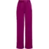 Women's Satin Elastic Back Wide Leg Pants, Front