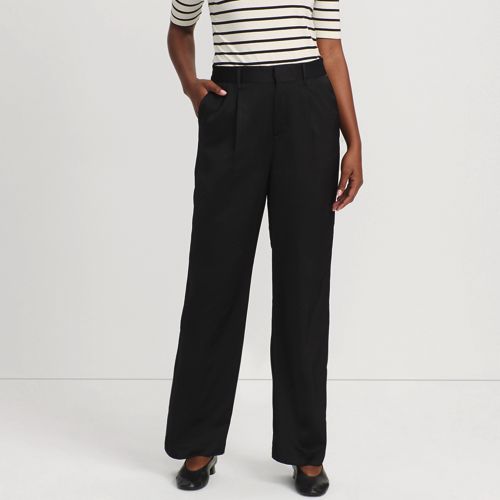Women's Ponte Pintuck Wide Leg Pants | Lands' End