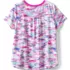 Girls Short Sleeve Active Curved Hem Tee, Back