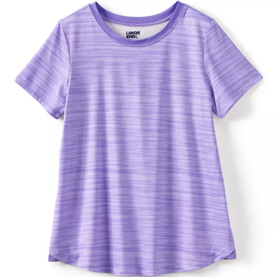Girls Short Sleeve Active Curved Hem Tee - primary
