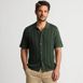 Men's Short Sleeve Jacquard Stripe Button Down Sweater Polo, Front