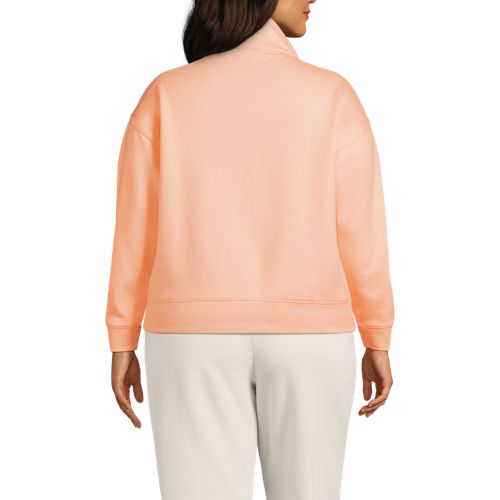 Lands' End Sweatshirt Serious Sweats Mit Reißverschluss, Damen, Größe:48-50 Plus, Orange, Baumwoll-mischung/polyester-mischung, By Lands' End 