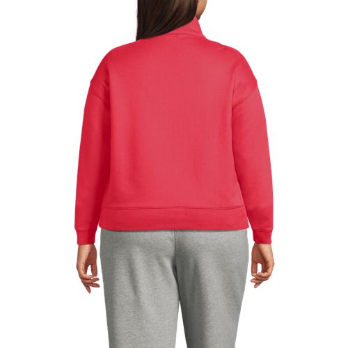  Lands' End Sweatshirt Serious Sweats Mit Reißverschluss, Damen, Größe:52-54 Plus, Orange, Baumwoll-mischung/polyester-mischung, By Lands' End 