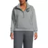 Women's Plus Size Relaxed Serious Sweats Long Sleeve 1/2 Zip Sweatshirt, Front