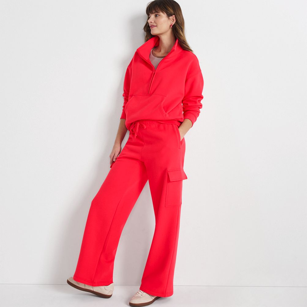 売れ筋商品|||ランズエンド パーカー・スウェットシャツ アウター レディース Plus Size Serious Sweats Relaxed Long Sleeve Half Zip Sweatshirt - Set Top Icy mint green Women's Serious Sweats Relaxed Long Sleeve Half Zip