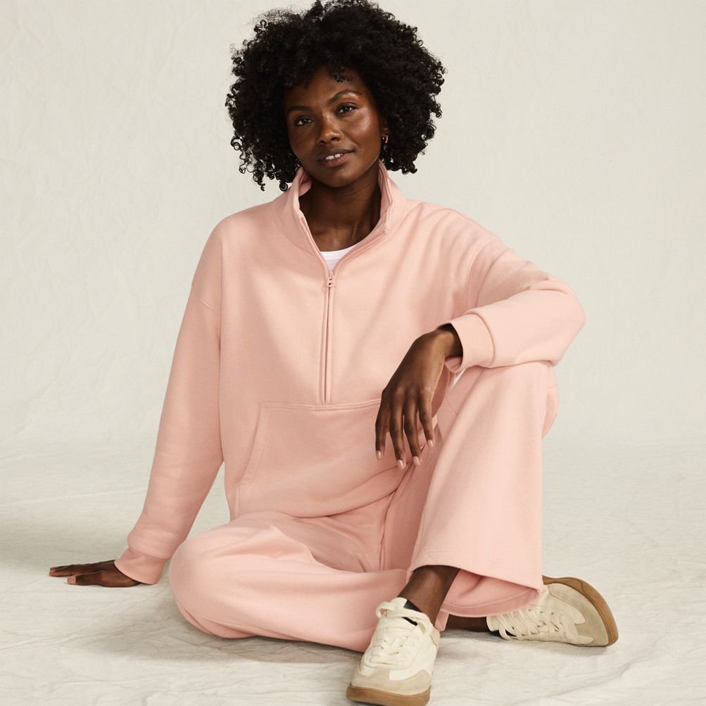 トップス frey ALWAYS SWEAT Women's Relaxed Serious Sweats Long Sleeve 1/2 Zip