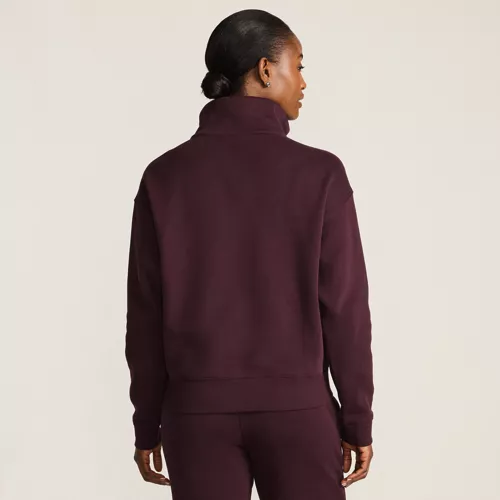 Women's Relaxed Serious Sweats Long Sleeve 1/2 Zip Sweatshirt, Back