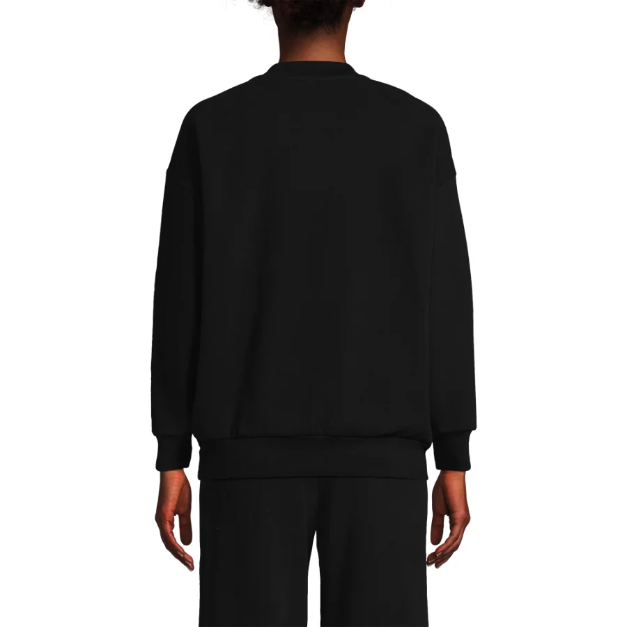 Women's Serious Sweats Oversized Long Sleeve Crew Neck Sweatshirt   Set Top view 2