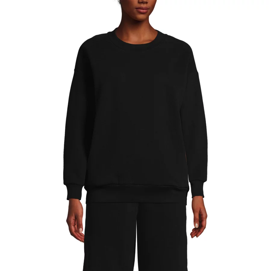 Women's Serious Sweats Oversized Long Sleeve Crew Neck Sweatshirt   Set Top