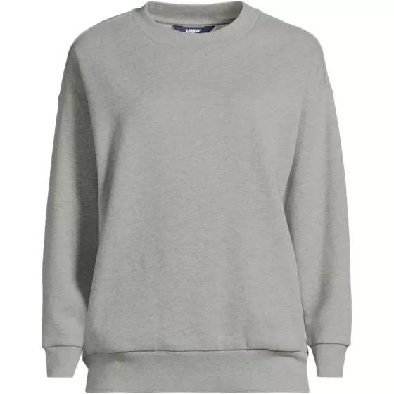 Women's Plus Size Serious Sweats Oversized Long Sleeve Crew Neck Sweatshirt - Set Top - primary