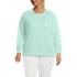 Women's Plus Size Serious Sweats Oversized Long Sleeve Crew Neck Sweatshirt - Set Top, Front