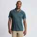 Men's Short Sleeve Birdseye Zip Performance Polo, Front