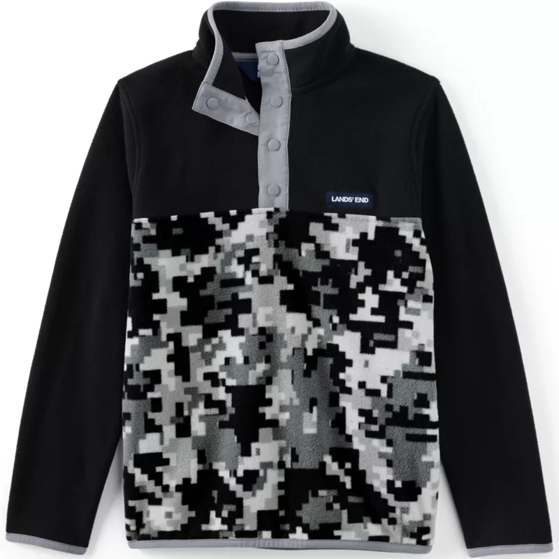 Kids Anyweather Fleece Snap Neck Pullover, alternative image