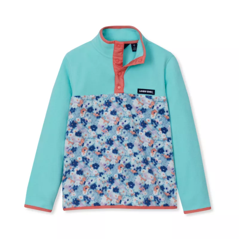 Kids Anyweather Fleece Snap Neck Pullover, alternative image