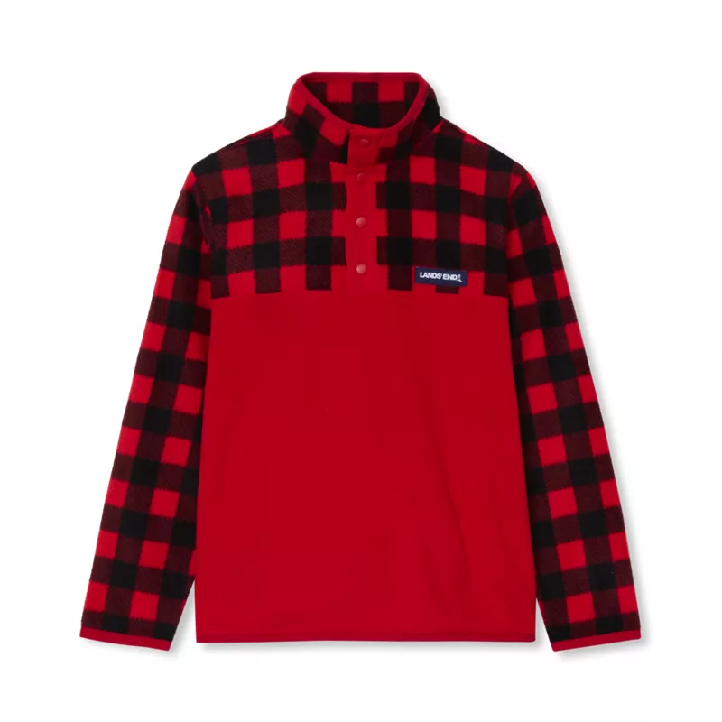 Kids Anyweather Fleece Snap Neck Pullover, alternative image
