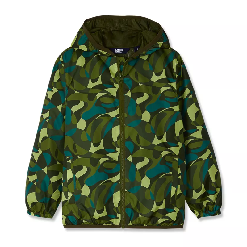 Kids Waterproof Hooded Packable Rain Jacket, alternative image