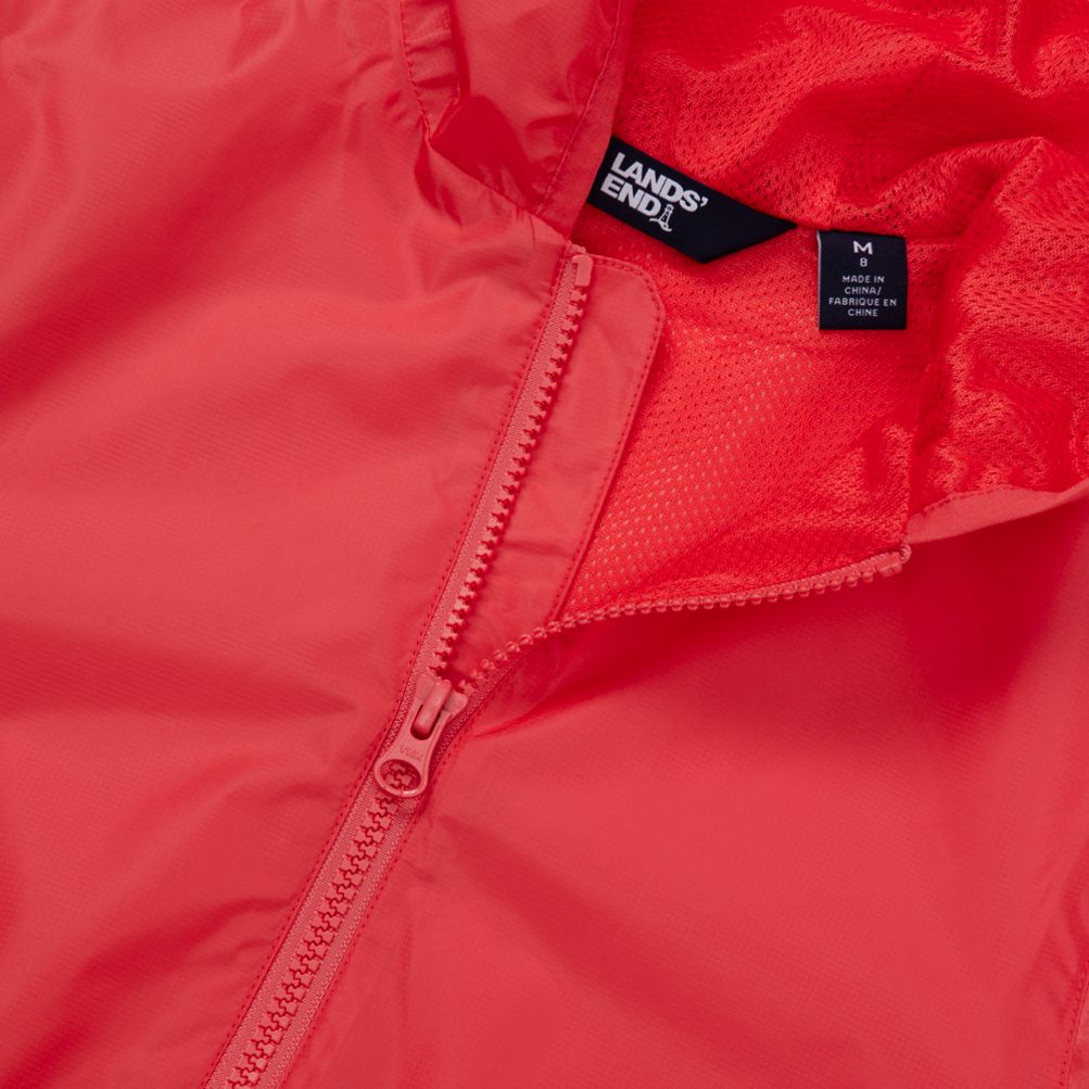 Kids Waterproof Hooded Packable Rain Jacket | Lands' End