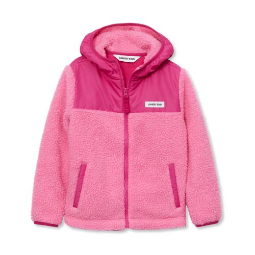 Kids Sherpa Fleece Hooded Jacket | Lands' End