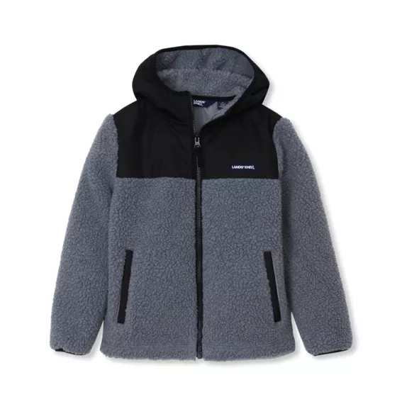 Kids Sherpa Fleece Hooded Jacket - primary