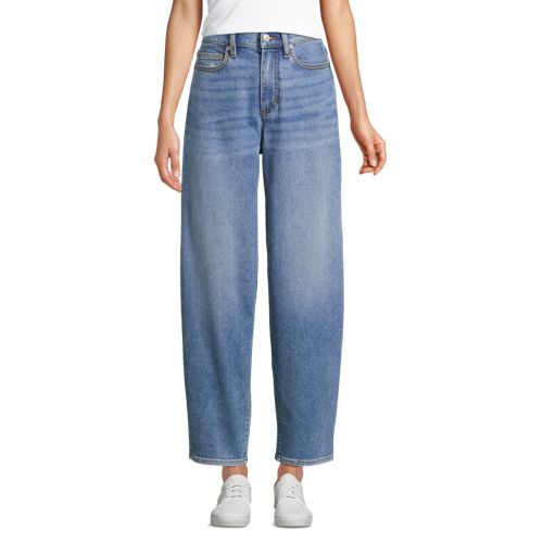 Jean Carotte Recover Stretch a Taille Haute Femme Stature Standard Lands End