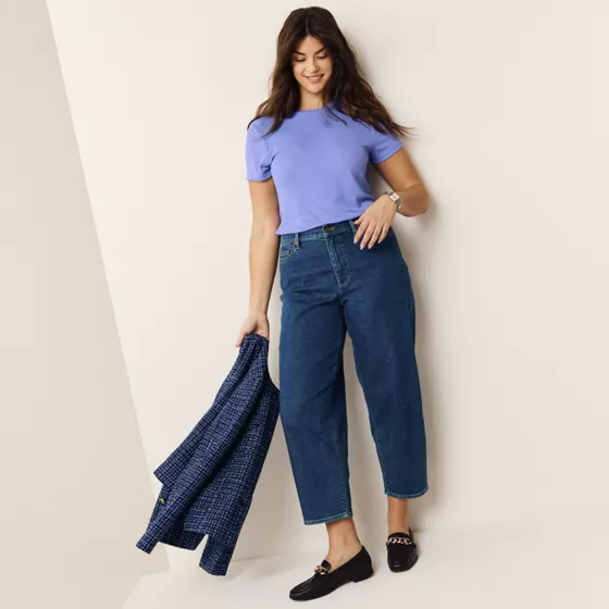Women's Recover High Rise Barrel Leg Ankle Jeans - primary