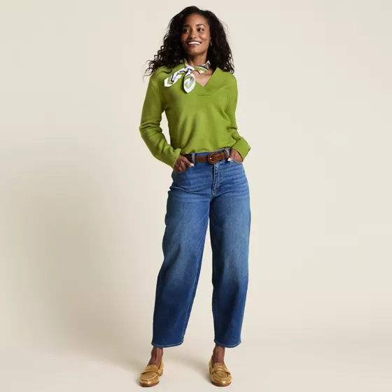 Women's Recover High Rise Barrel Leg Ankle Jeans - primary